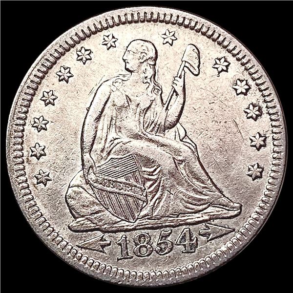 1854 Arrows Seated Liberty Quarter CLOSELY UNCIRCULATED
