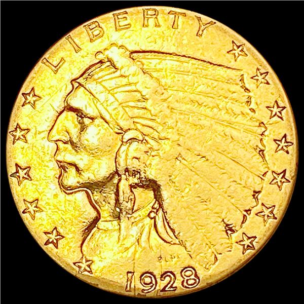 1928 $2.50 Gold Quarter Eagle LIGHTLY CIRCULATED