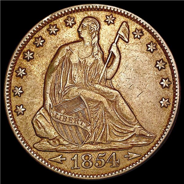 1854-O Arrows Seated Liberty Half Dollar CLOSELY UNCIRCULATED
