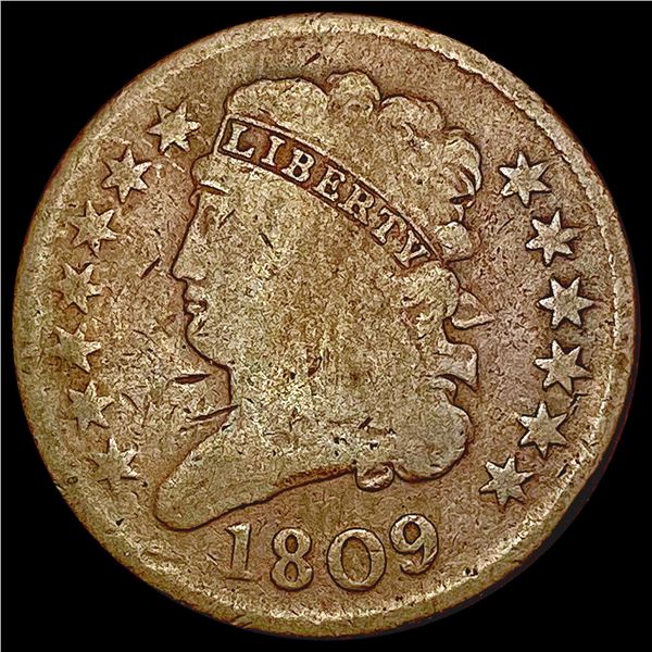 1809 Classic Head Half Cent NICELY CIRCULATED