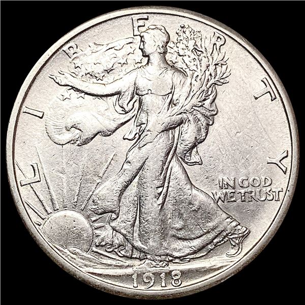 1918-S Walking Liberty Half Dollar CLOSELY UNCIRCULATED