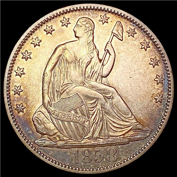1858-O Seated Liberty Half Dollar UNCIRCULATED