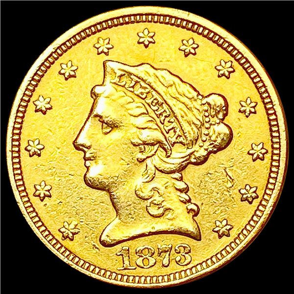 1873 $2.50 Gold Quarter Eagle CLOSELY UNCIRCULATED