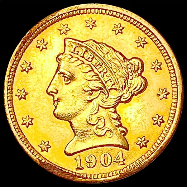 1904 $2.50 Gold Quarter Eagle NEARLY UNCIRCULATED