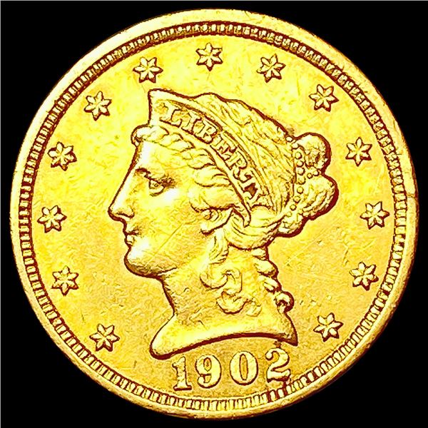 1902 $2.50 Gold Quarter Eagle CLOSELY UNCIRCULATED
