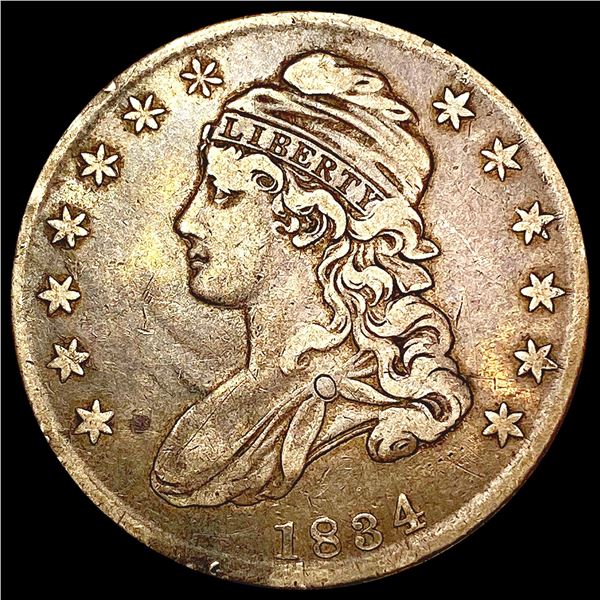 1834 Capped Bust Half Dollar LIGHTLY CIRCULATED