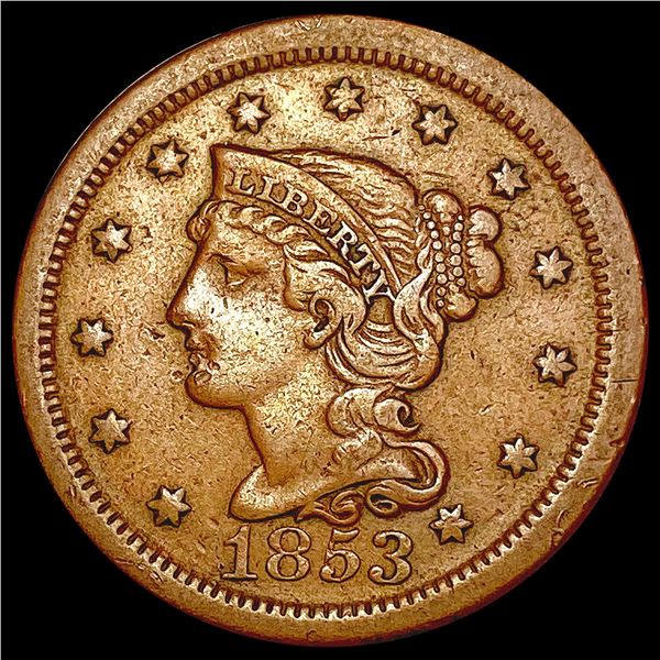 1853 Braided Hair Large Cent CLOSELY UNCIRCULATED
