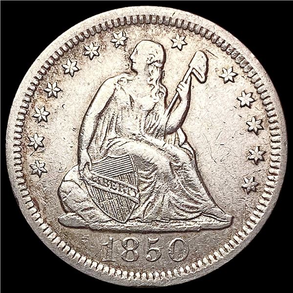 1850-O Seated Liberty Quarter LIGHTLY CIRCULATED
