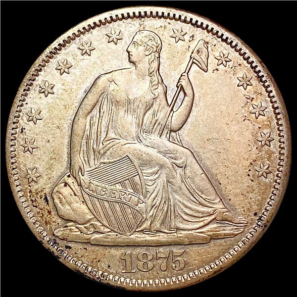 1875-S Seated Liberty Half Dollar CLOSELY UNCIRCULATED