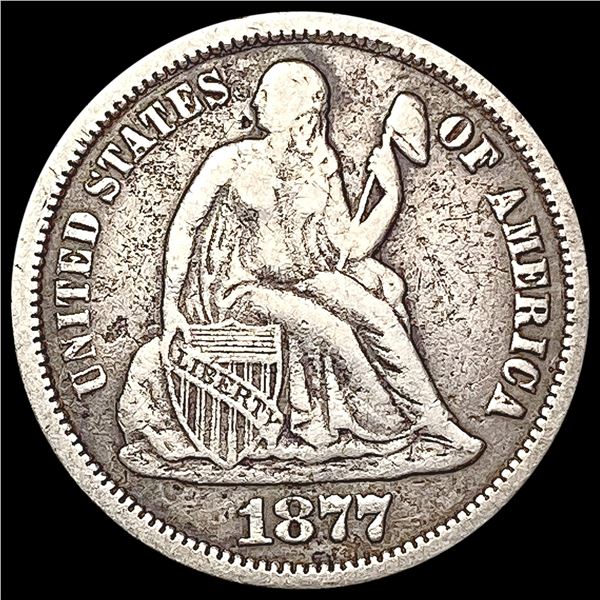 1877-CC Seated Liberty Dime LIGHTLY CIRCULATED