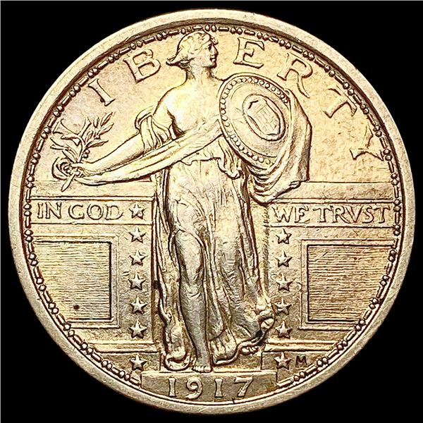 1917 Ty1 Standing Liberty Quarter CHOICE AU
