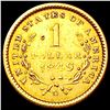 Image 2 : 1849-O Rare Gold Dollar CLOSELY UNCIRCULATED