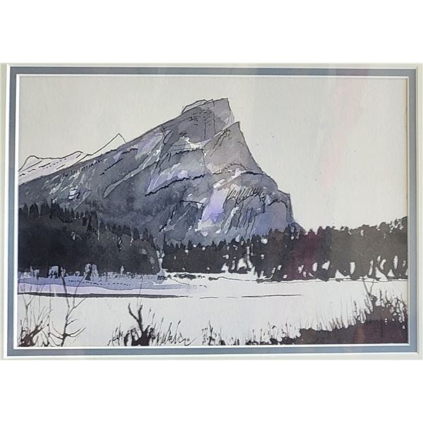 Mount Rundle In Winter, Bill Stewart A