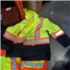 Image 2 : 2 TOTES OF HIGH VIS GEAR MOSTLY SIZE LARGE