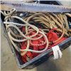 Image 2 : TOTE OF ASSORTED ROPE AND SAW