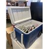 Image 2 : ROLLING COLEMAN COOLER WITH VANS SHOES, ETC