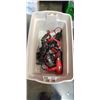 Image 2 : TOTE OF POWER TOOLS INCLUDING RECIP SAW, DRILL, GRINDER, HEAT GUN AND ROTOZIP