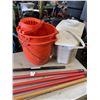 Image 2 : WAREHOUSE SWEEPER, MOPS WITH BUCKETS AND DUSTER
