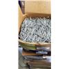 Image 1 : CASE OF 3 INCH COMMON NAILS AND CASE OF #8 X 1/2 INCH SELF DRILLING SCREWS