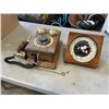 Image 1 : VINTAGE PHONE AND CLOCK
