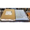 Image 1 : 2 BRAND NEW BLACKOUT CURTAIN SETS - 52" X 84" LIGHT BLUE AND GREY/BEIGE