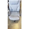 Image 2 : BRAND NEW ECCONITURE GREY WITH WHITE STITCHING GAMING CHAIR, RETAIL $299