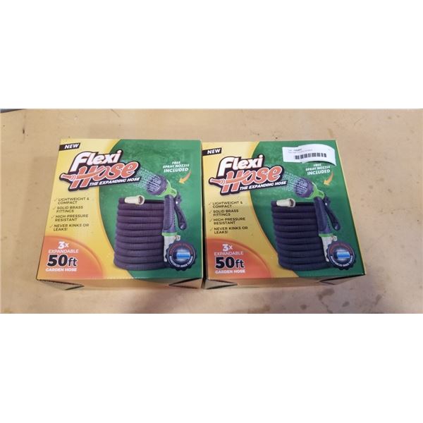 TWO 50FT FLEXI HOSES