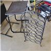 Image 2 : TWO FOLDING TV TRAYS  AND WINE RACK