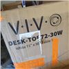 Image 2 : VIVO WHITE ELECTRIC SINGLE MOTOR DESK FRAME WITH 71" X 30" TOP