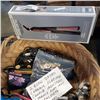 Image 2 : BASKET WITH BLOW DRYERS, FLAT IRONS, BRACELETS AND COMBS