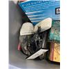 Image 2 : TOTE OF ASSORTED ITEMS INCLUDING PELICAN CASE, HORNET ROLLIES AND MORE