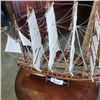 Image 2 : WOODEN SHIP, APPROX. 30" LONG X 20" HIGH