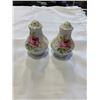 Image 2 : 7 PIECES LADY MARGARET QUEEN ANNE CHINA - TEAPOT, 2 CUPS AND SAUCERS, AND SALT AND PEPPER