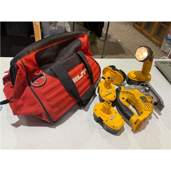 DeWalt tools in Hilti tool bag