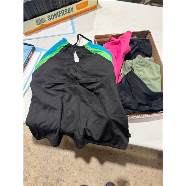 XL bathing suit, bottoms, medium, bathing suit top