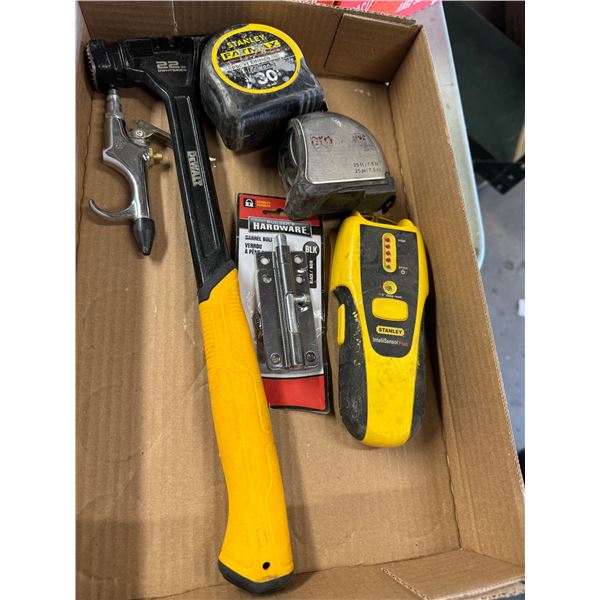 Dewalt hammer air tool, tape measures, and other tools