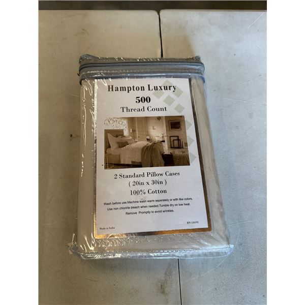 Hampton luxury two standard pillowcases