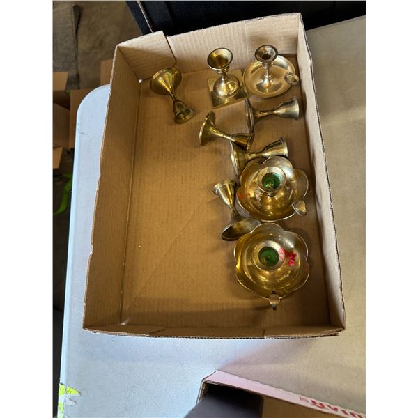 Brass candleholders
