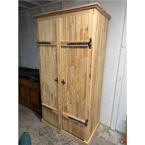 Pine Cabinet, 40 1/2 inches wide 26 inches deep 81 inch tall