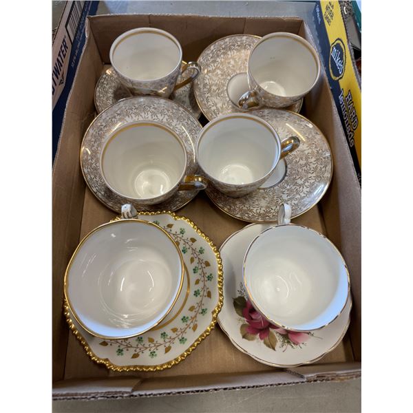 Tea, cups, and saucers