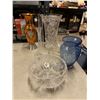 Image 1 : Vases and footed crystal bowl