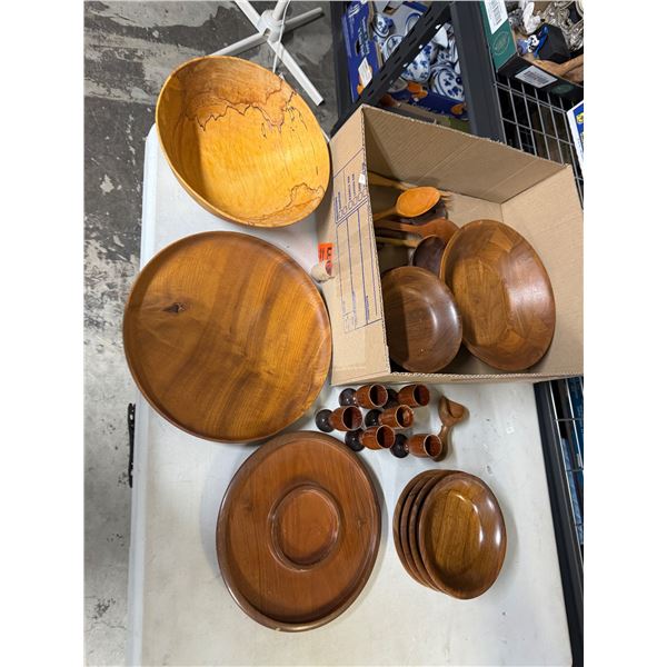 Wood serving items