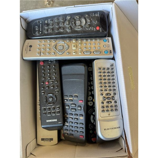 Large lot of assorted remote controls for TVs