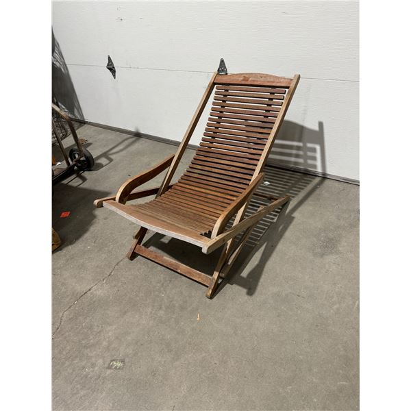 Teak deck chair