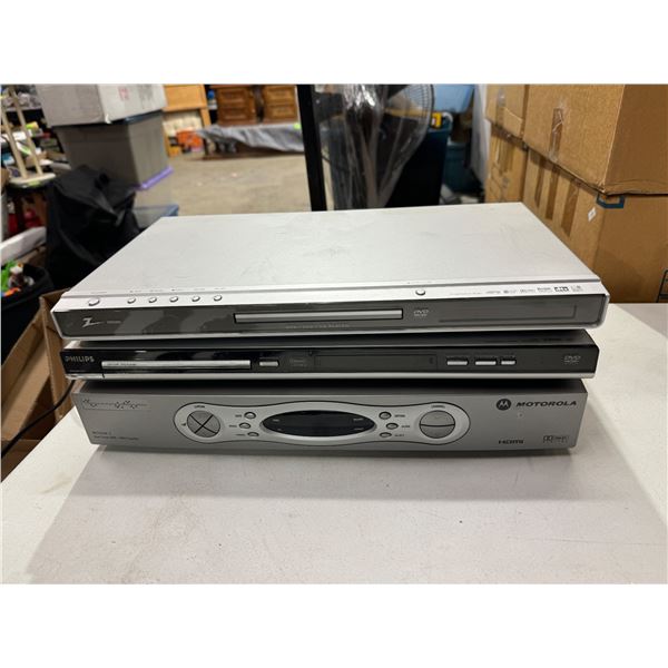 Motorola electronics, and DVD players