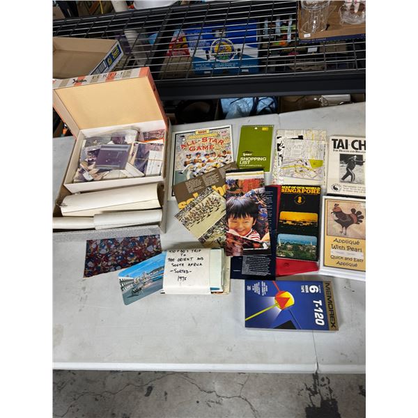 Travel items, postcards pictures, etc.