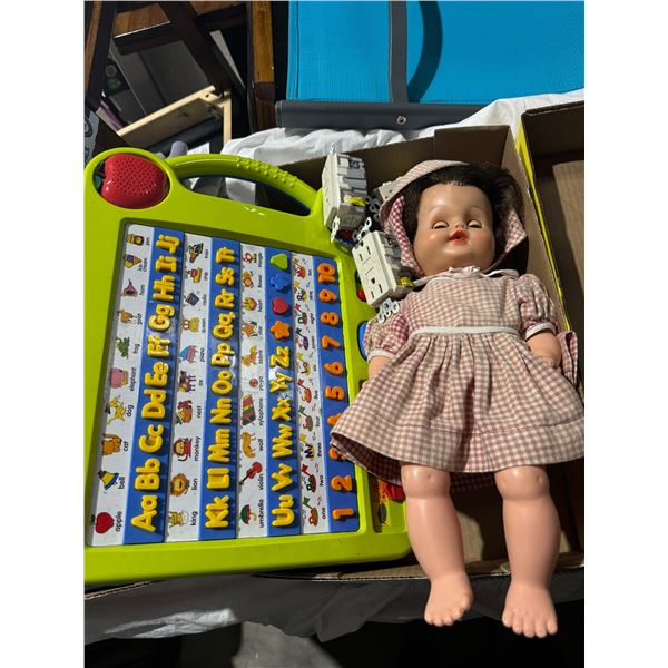 Doll, learning toy, and electrical outlets