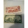 Image 2 : 18 67–19 67  1 dollar bill, 1974 two $ bill