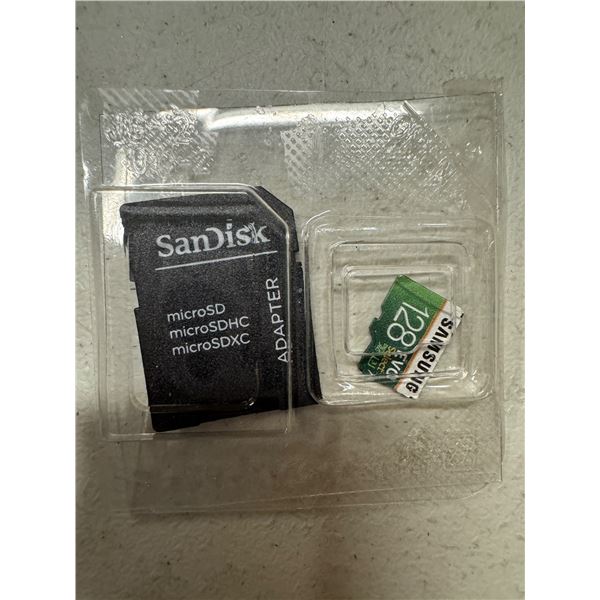 SanDisk adapter and Samsung 128