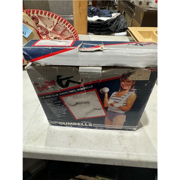 Vinyl dumbbells 3 pounds each